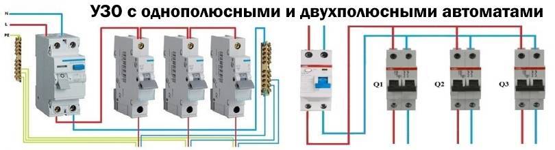 Особенности использования и схема подключения двухполюсного автомата